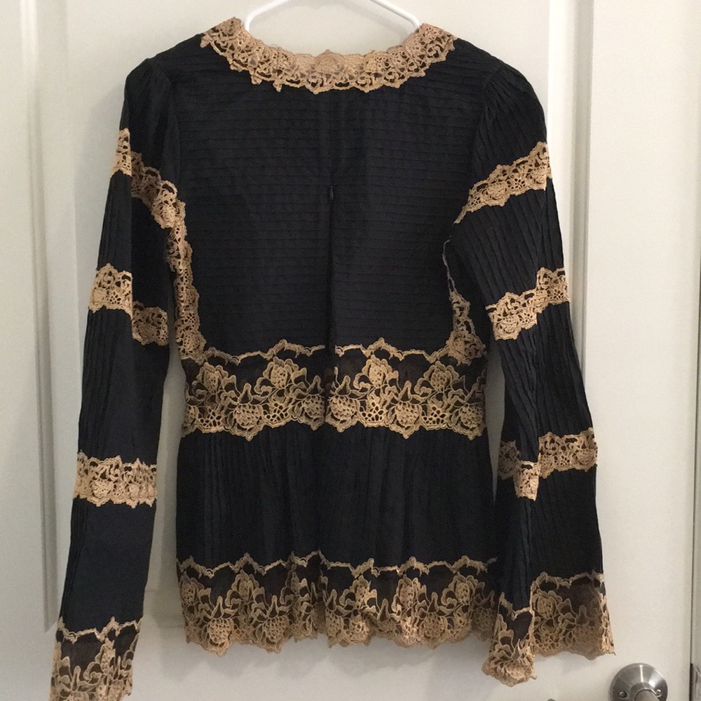 Catherine Malandrino black and gold top - Picture 4 of 5